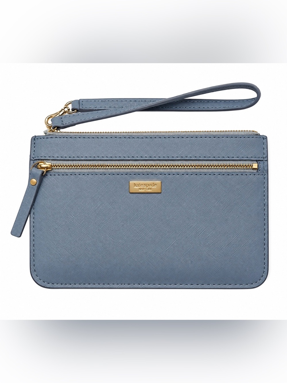 Kate Spade Laurel Way Tinie Wristlet Cloudcover Blue Leather WLRU2677